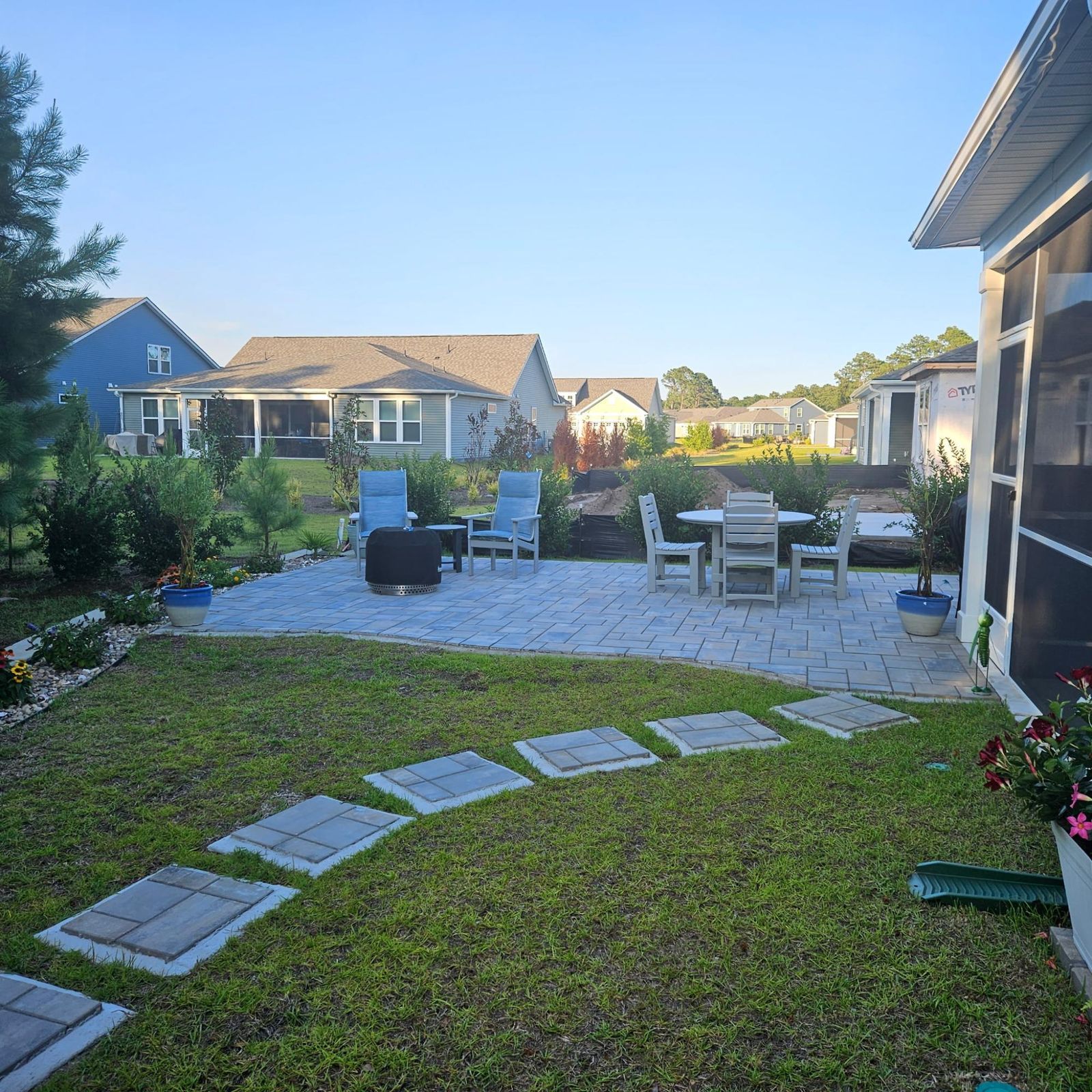 paver patio stepping stones
